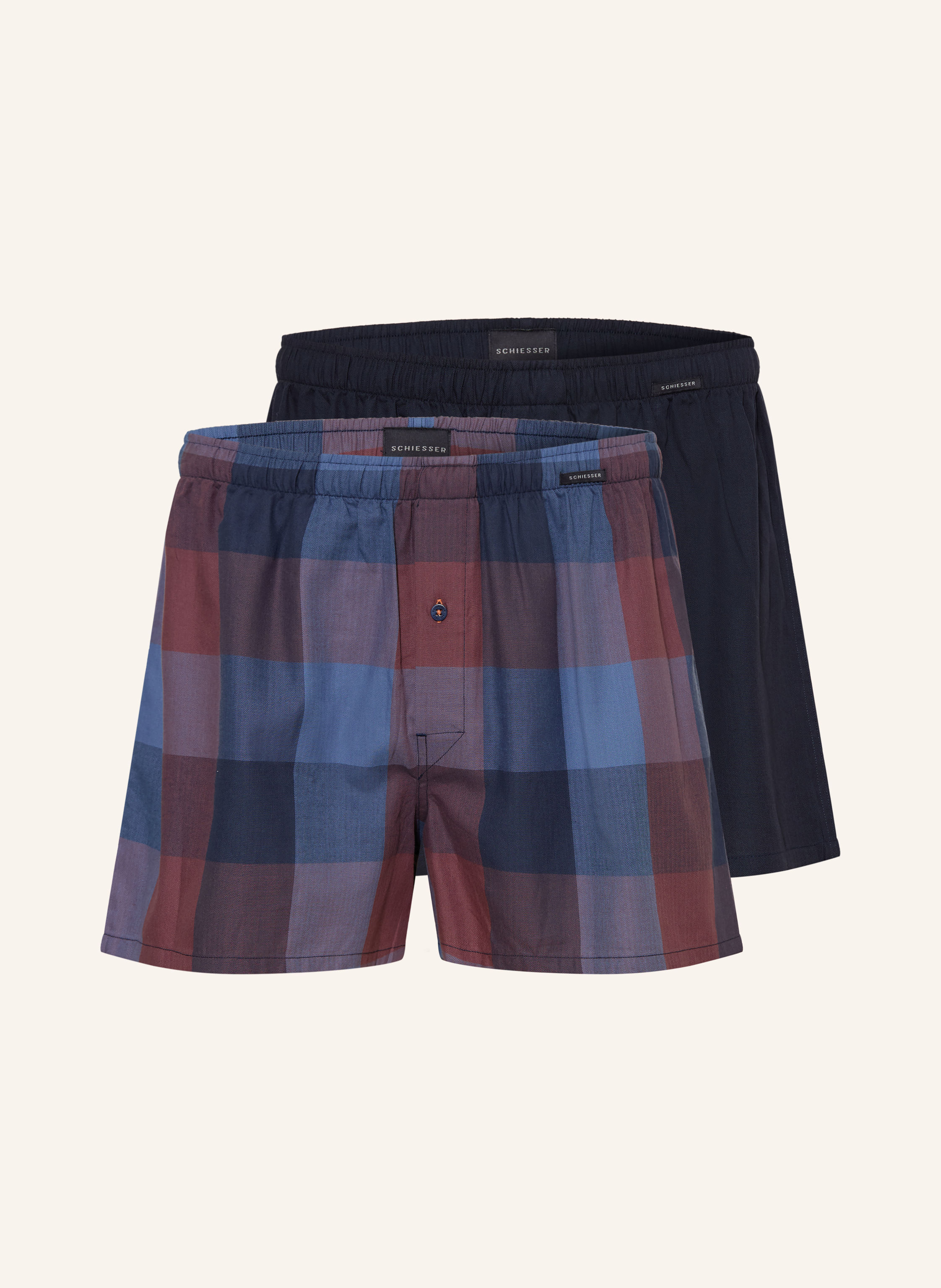 SCHIESSER 2er-Pack Web-Boxershorts