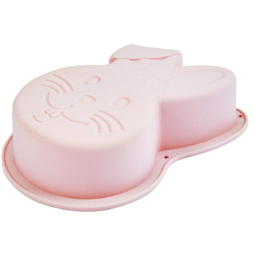 Moule chocolat silicone rose forme lapin