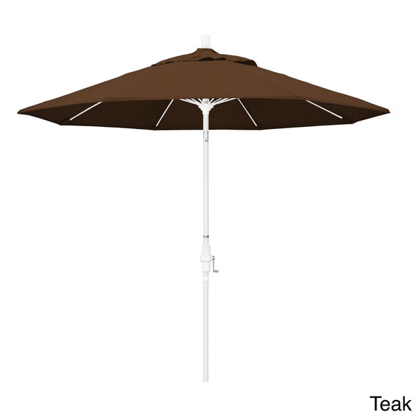 California Umbrella 9' Rd. Fiberglass Rib Market Umbrella Crank Lift with Olefin Fabric, Base Not Included