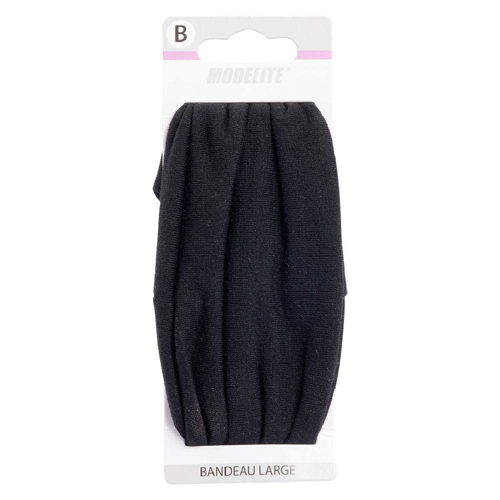 Bandeau large maille noir