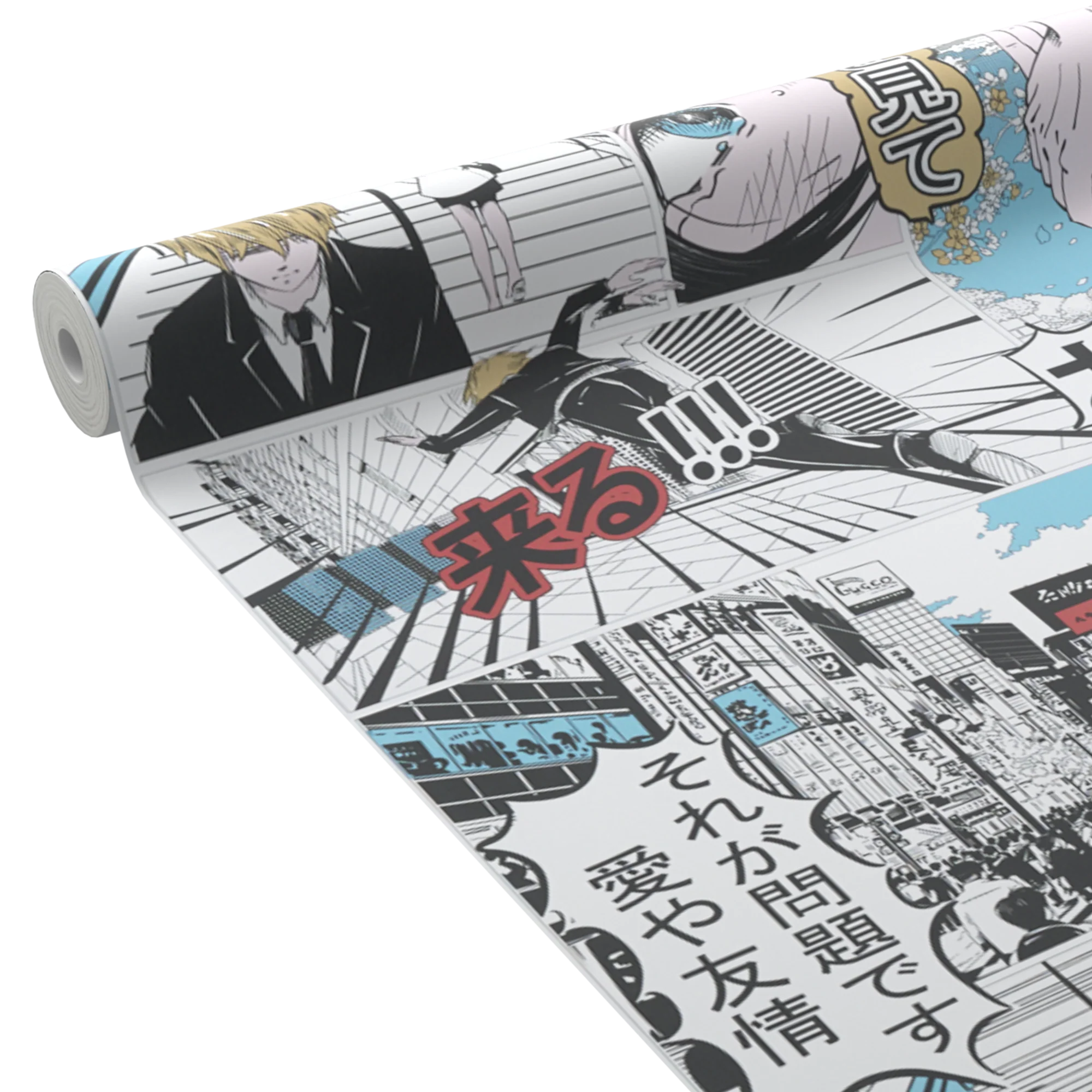 Papier peint intissé YUKIO coloris blanc et noir