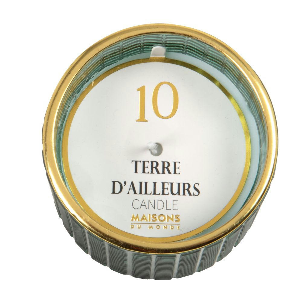 COLORAMA - Bougie parfumée en verre bleu canard H7 100 g