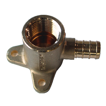 Watts Solid Brass Drop Ear Elbow for PEX Pipes, 1/2-in PEX x 1/2-in FIP