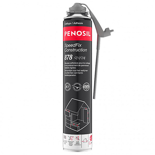 Pack 24 Mousses colle univ SpeedFix Construction 878 pistolable 690ml PENOSIL   3 Nettoyants FoamCleaner 929 500ml   Pistolet