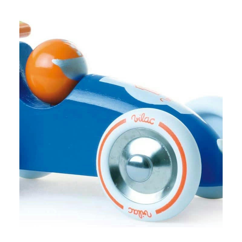 - Voiture de course bleue et orange