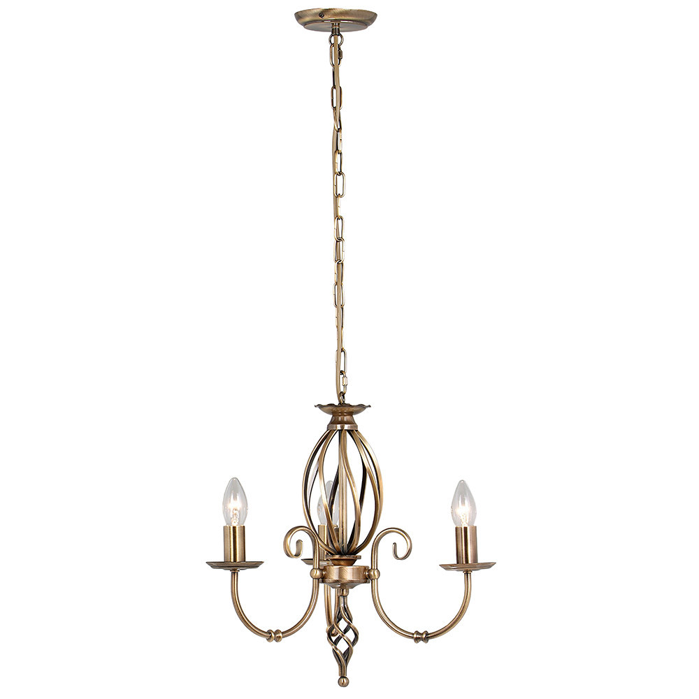 Lampa wisząca postarzany mosiądz Artisan 3xE14x60W wym: 94x36x36 cm Elstead