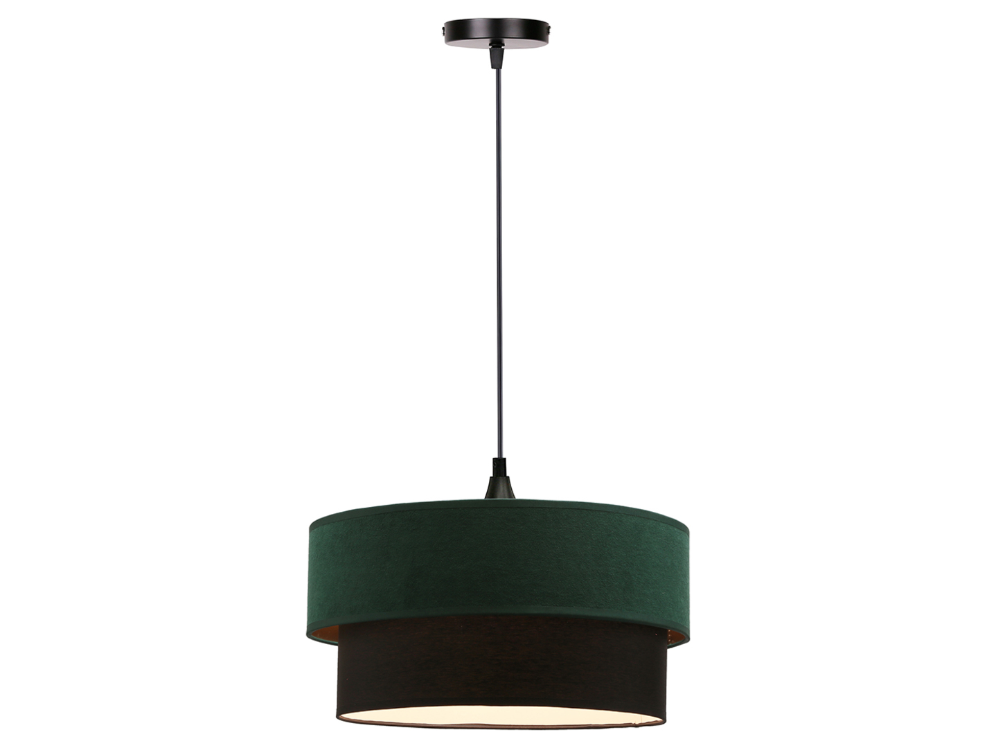 Lampa wisząca Solanto tkaninowa zielona