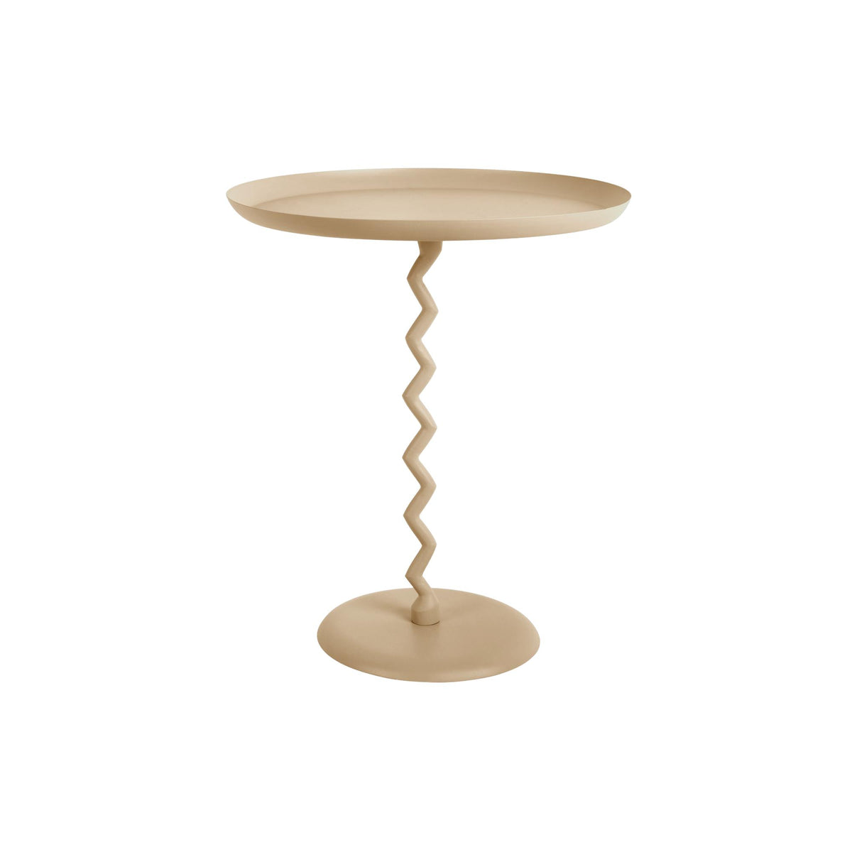Leitmotiv bijzettafel Zig Zag - bruin - Ø44cm