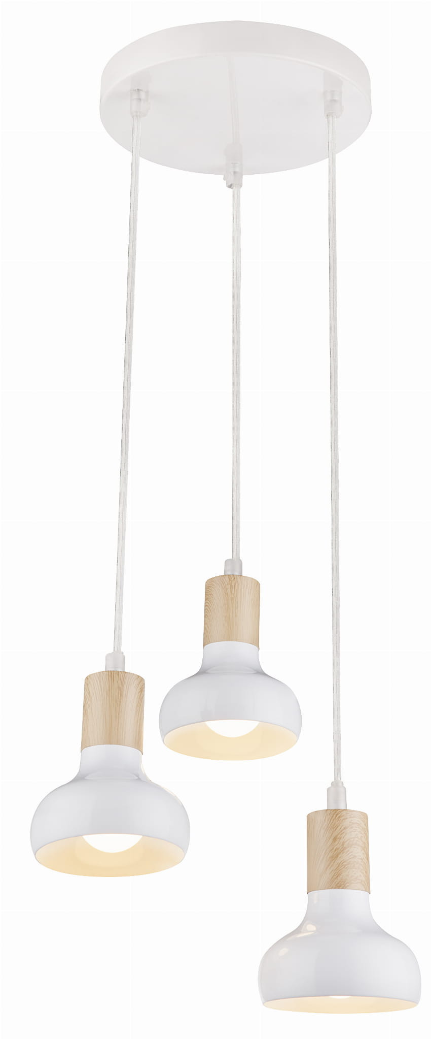 Lampa wisząca biała Puerto 3xE14x40W wym: 90x27x27 cm Candellux