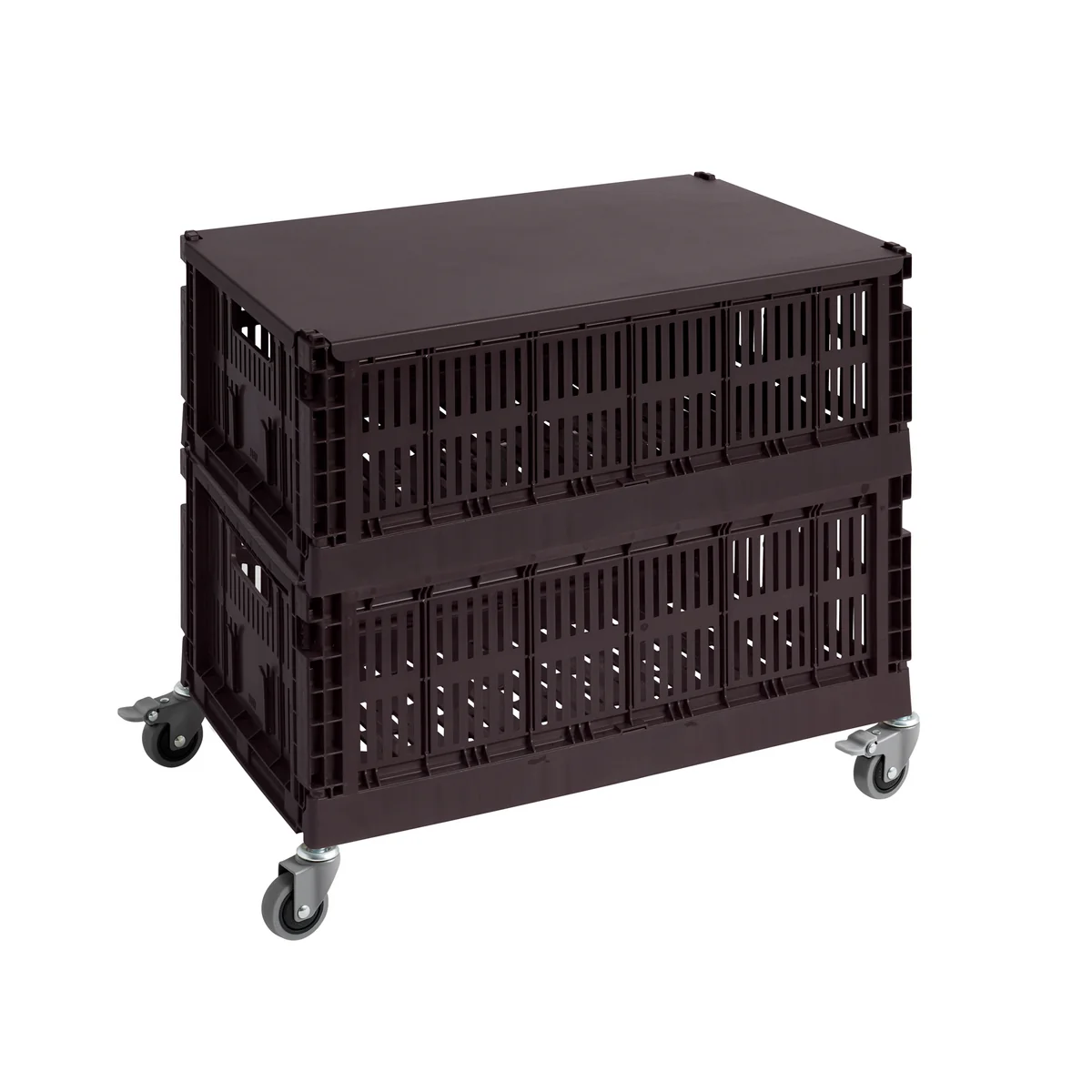 HAY - Colour Crate Beistelltisch auf Rollen, large