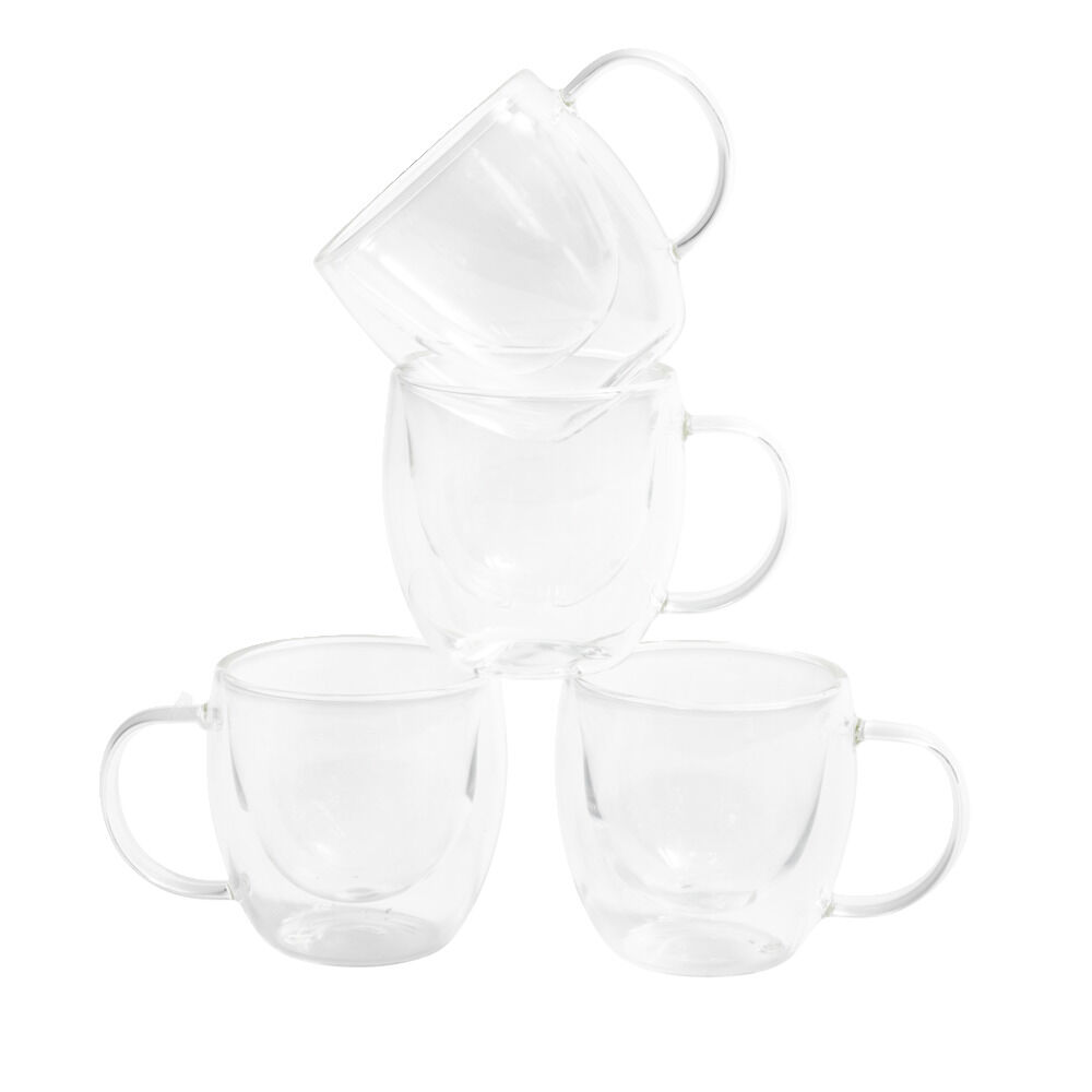 Lot de 2 tasses double paroi 80ml