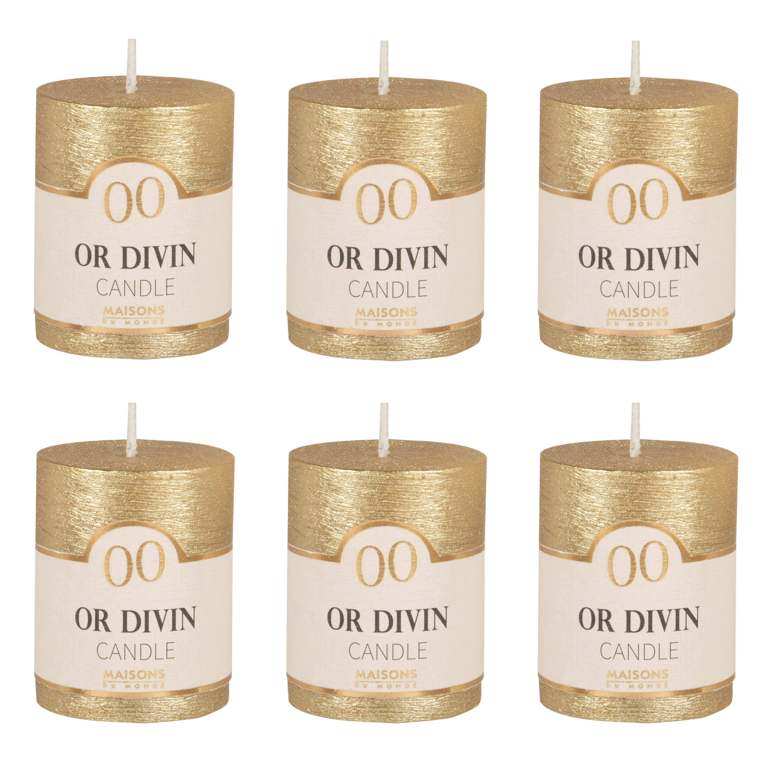 COLORAMA - Bougie dorée H6