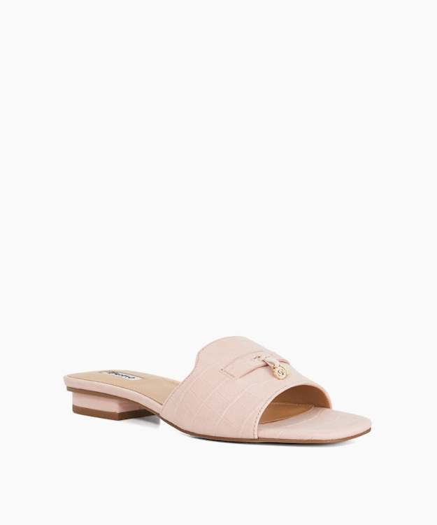 Lindo Pink - Leather Tassel Trim Mules