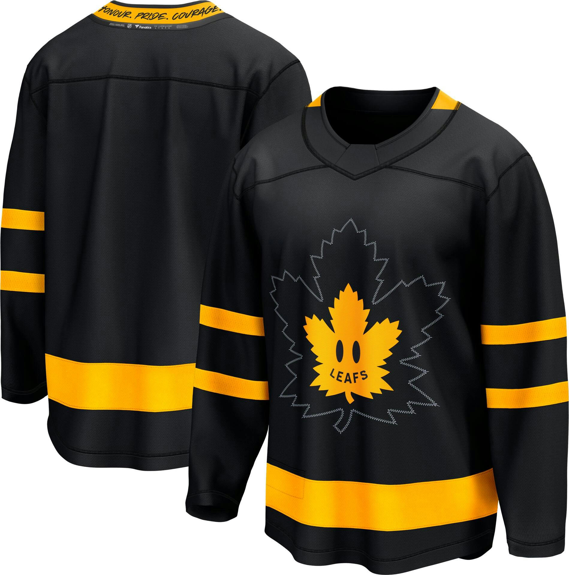 NHL Toronto Maple Leafs x Drew House Alternate Hockey Jersey, Black, Assorted Sizes