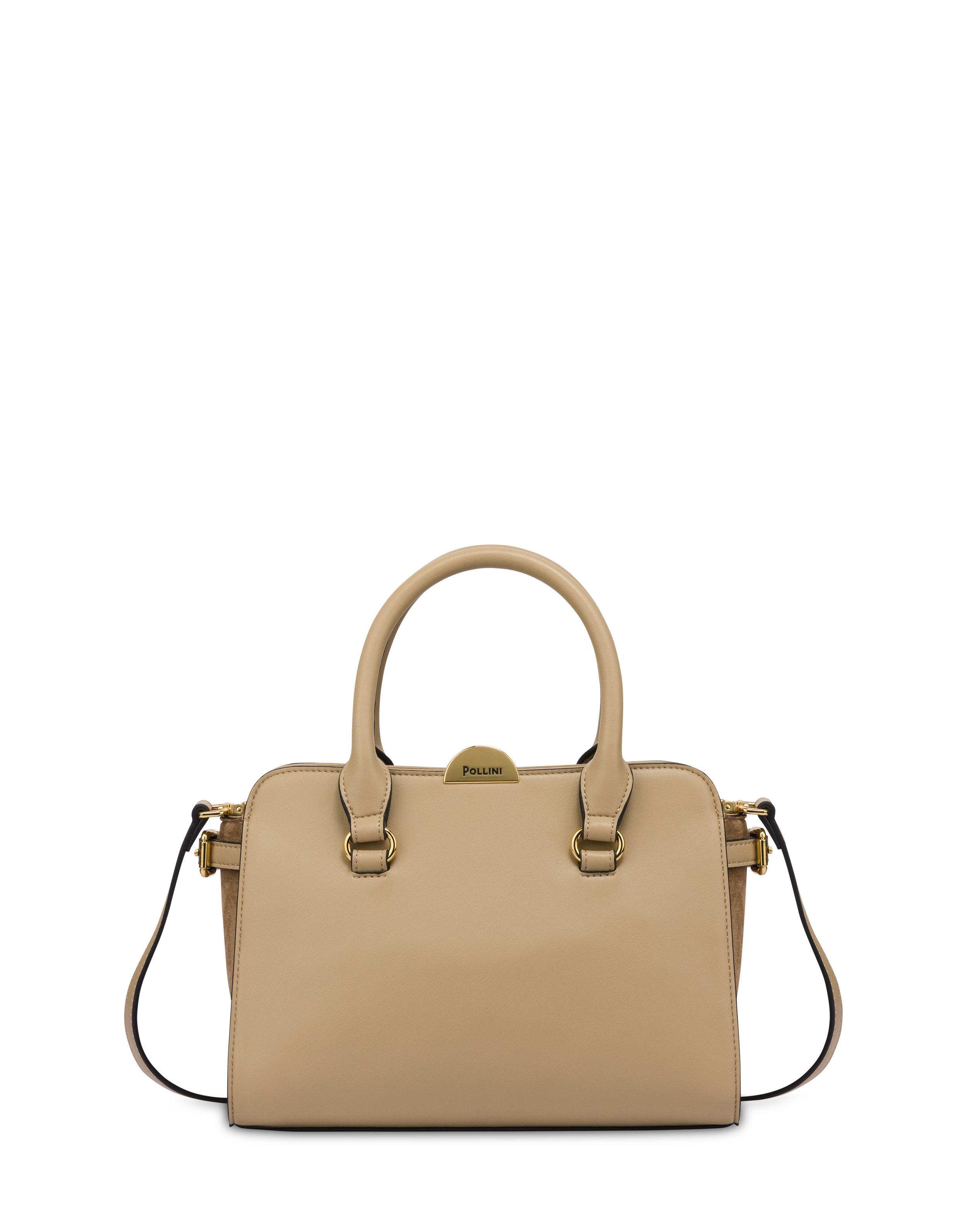 Borsa A Mano Moon Small In Plain Pu Taupe/taupe