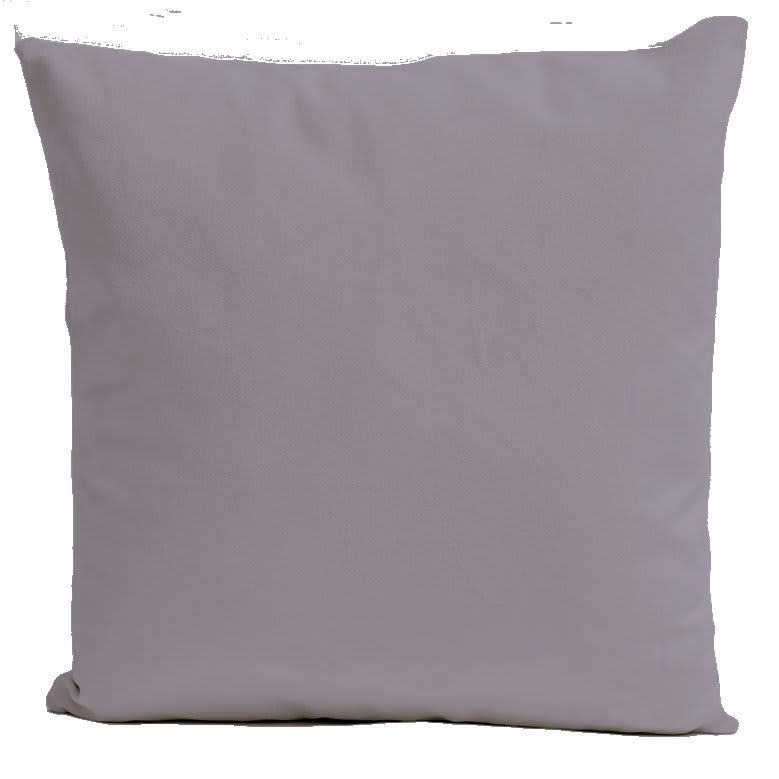 - Coussin uni velours gris tourterelle 40x40cm