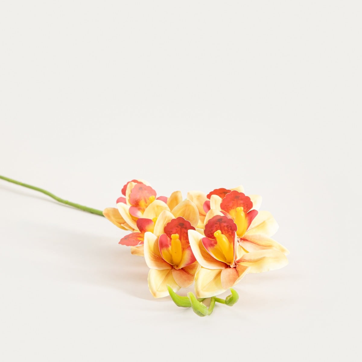 Gałązka sztuczna ORKID orchidea żółta 109 cm