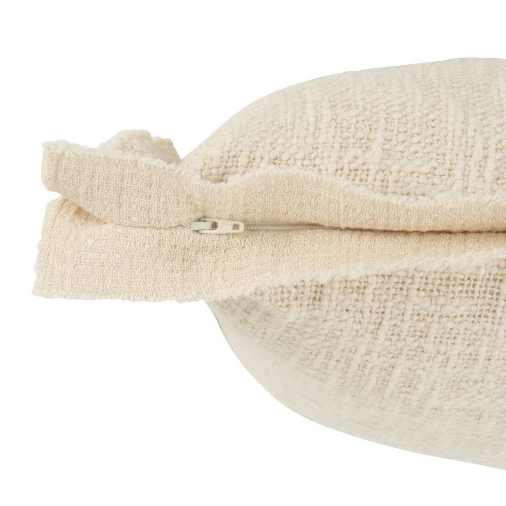 ROSHAN - Housse de coussin en coton blanc, 40x40