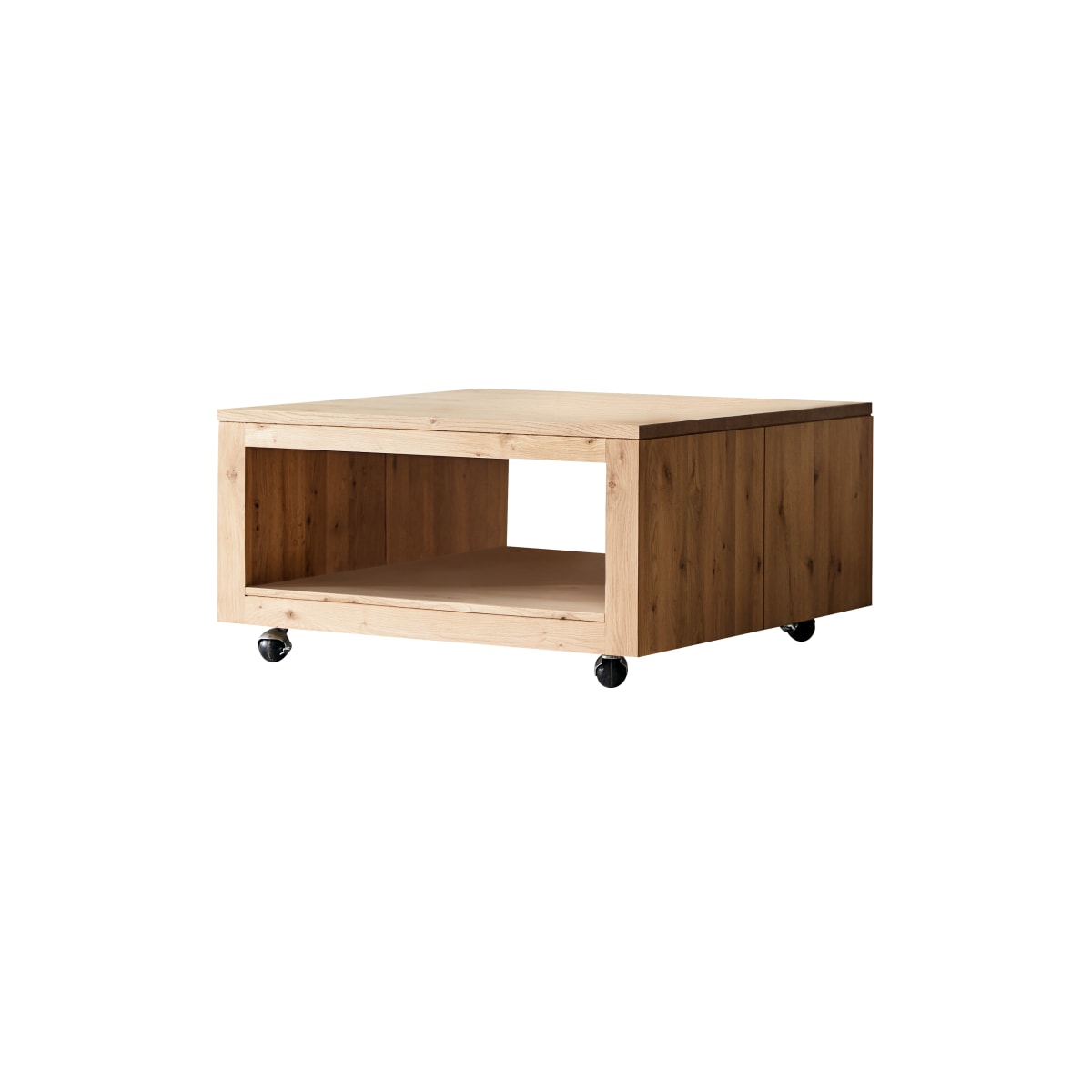 Tikamoon Vierkante salontafel van massief eikenhout - Naturel
