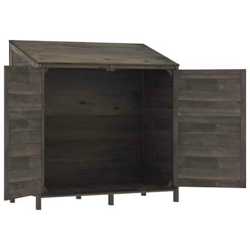 NNEVL Garden Shed Anthracite 102x52x112 cm Solid Wood Fir