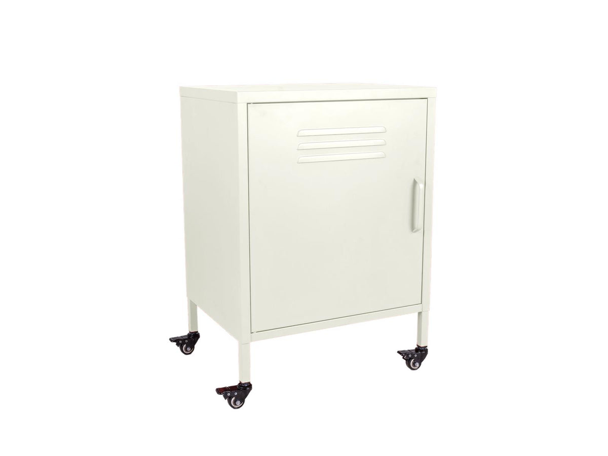 MaximaVida metalen lockerkastje Finn met wieltjes 52 x 40 x 67 cm ivoor
