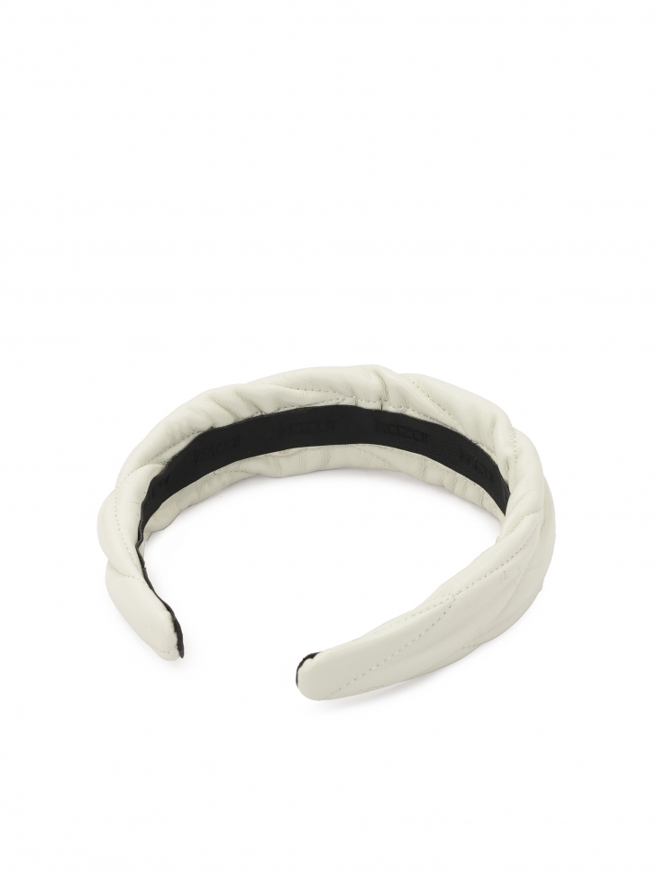 KAZAR monogrammed leather headband