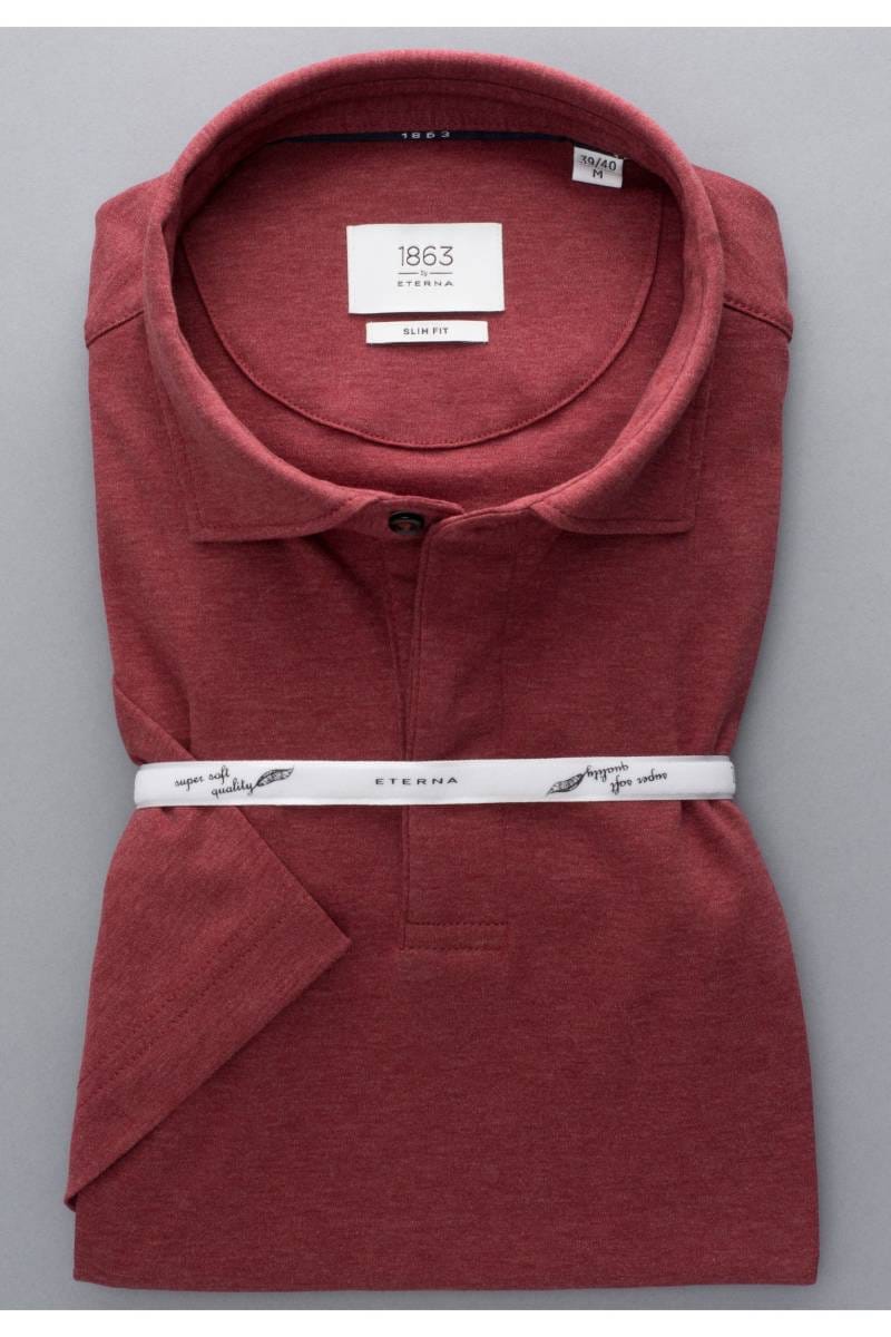 ETERNA 1863 Slim Fit Poloshirt chianti, Einfarbig