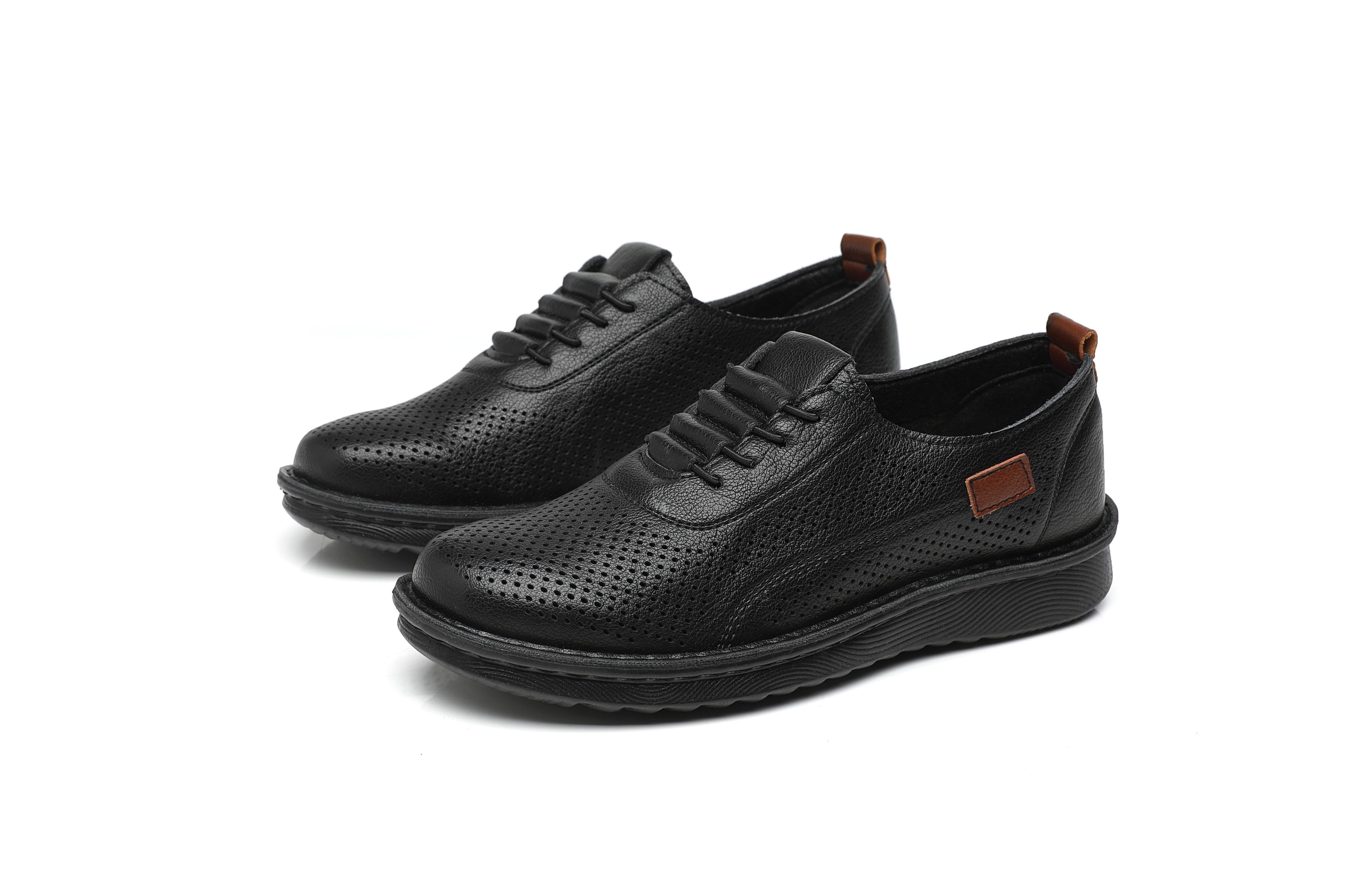 IVACHY Comfort Breathable Perforated Lace Up Casual Shoes