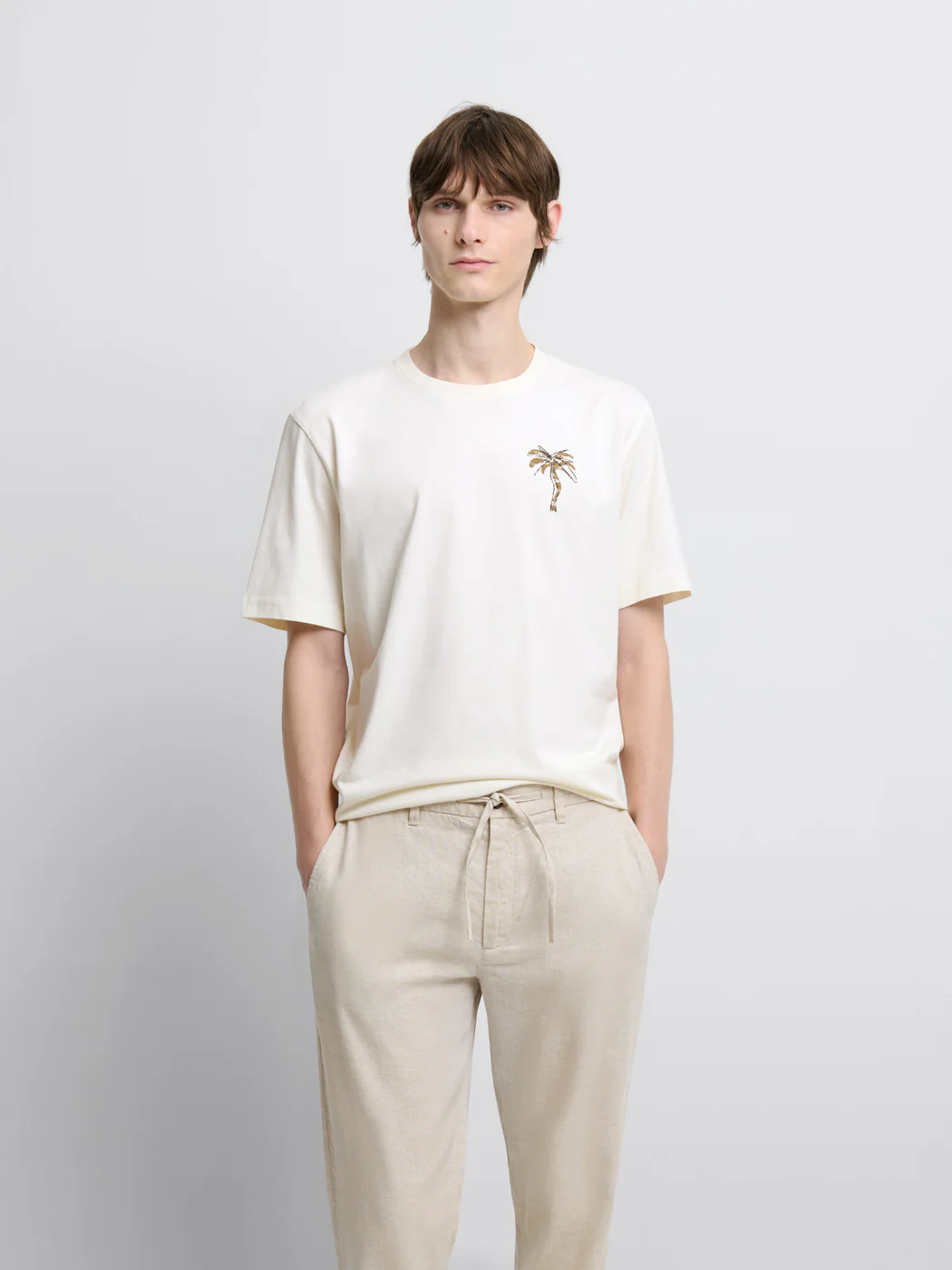 T-shirt col rond à motifs