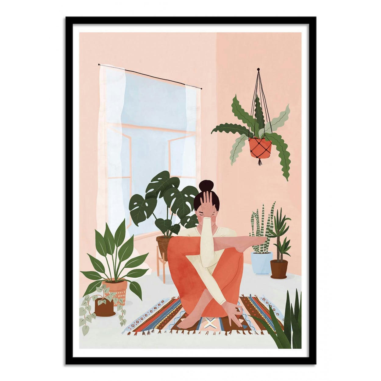 MAJA TOMLJANOVIC - YOGA AND PLANTS - MAJA TOMLJANIC - Affiche d'art 50 x 70 cm