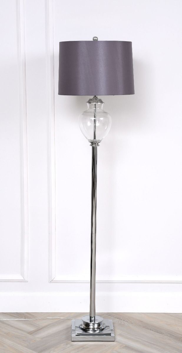 Lampa podłogowa Amphora z abażurem 43x43x170cm