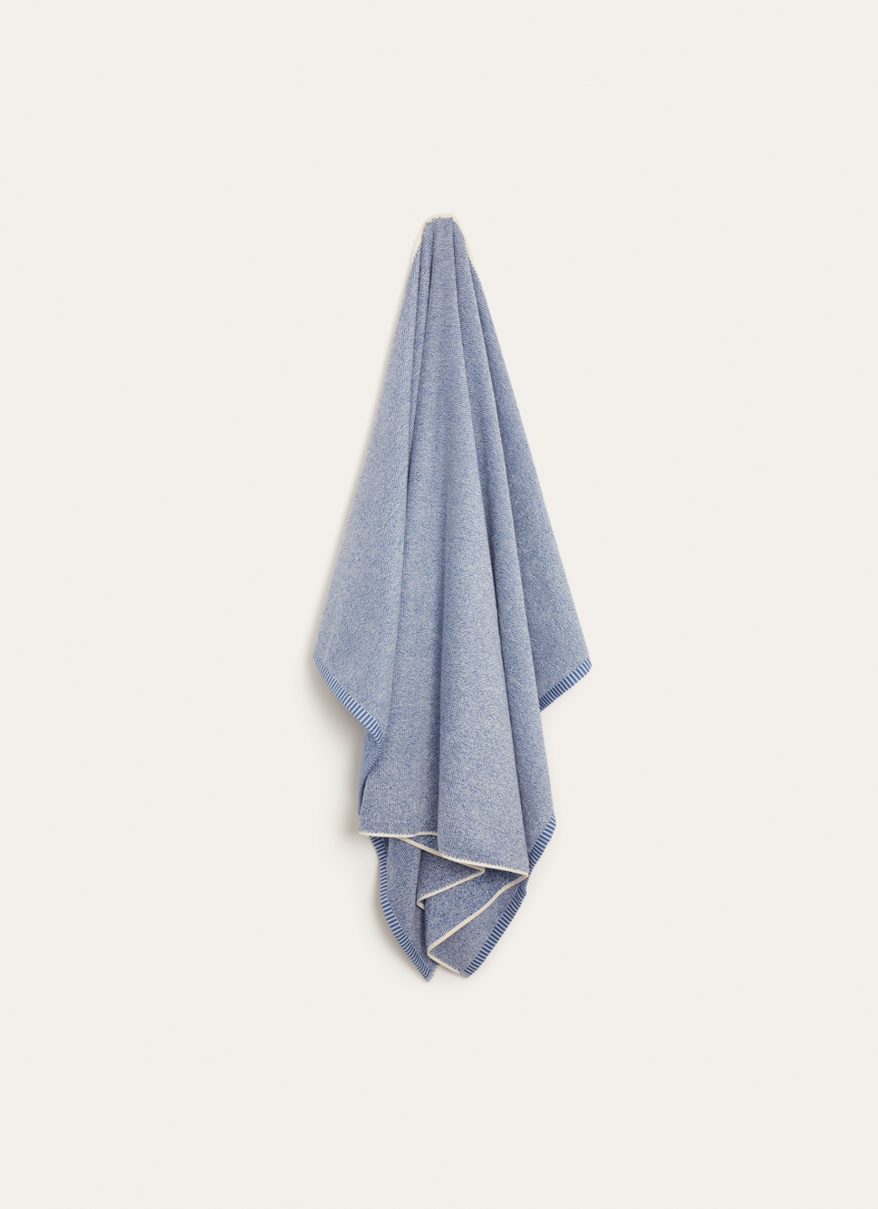 DRAP DE BAIN CHINÉ BLEU CHINE