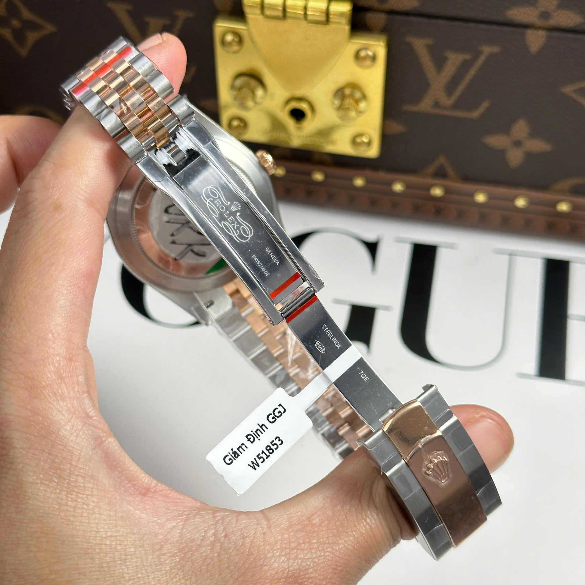 Rolex Datejust 126331 SS/RG Plated Chocolate Dial CZ Diamonds 41mm Jub Super Clone