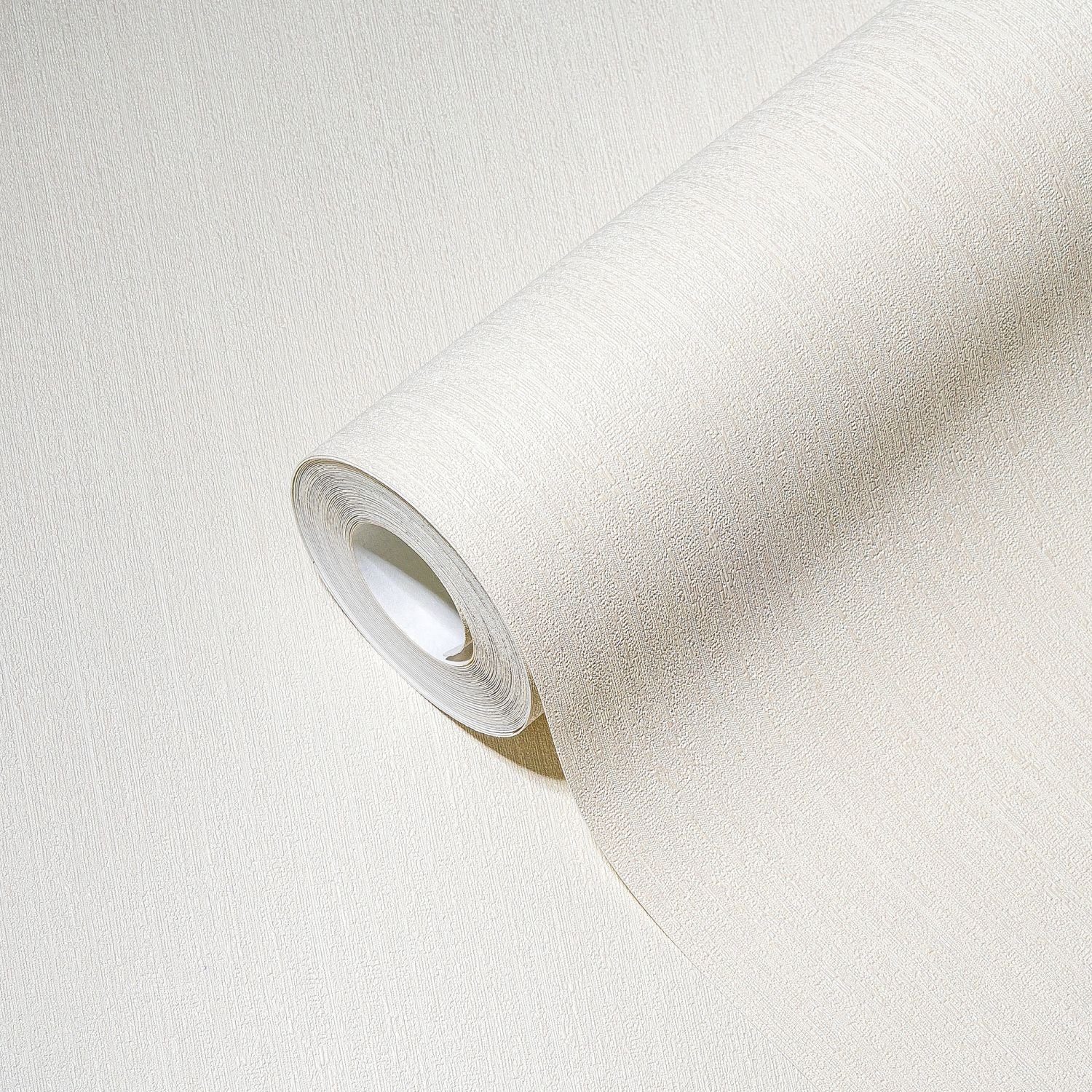 A.S. Création behang effen crème en wit - 53 cm x 10.05 m - AS-380988