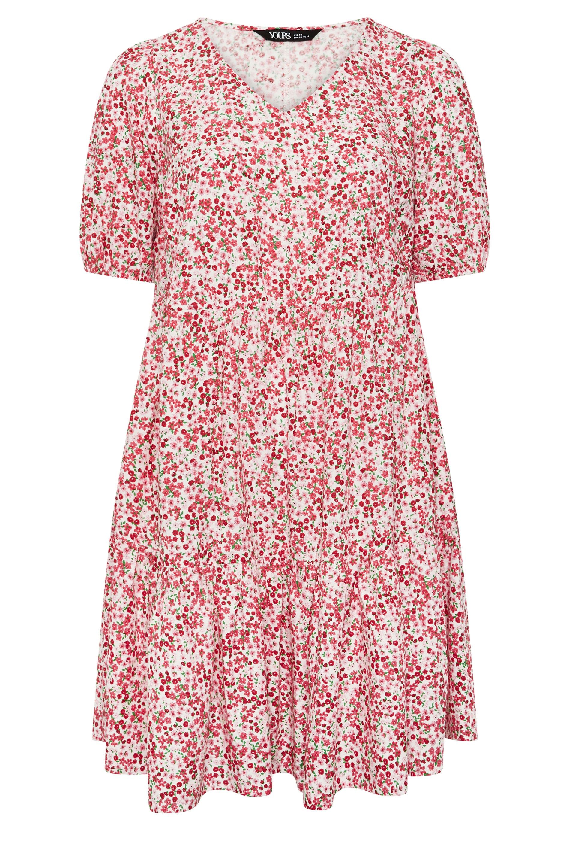 Yours Floral Tiered Smock Dress