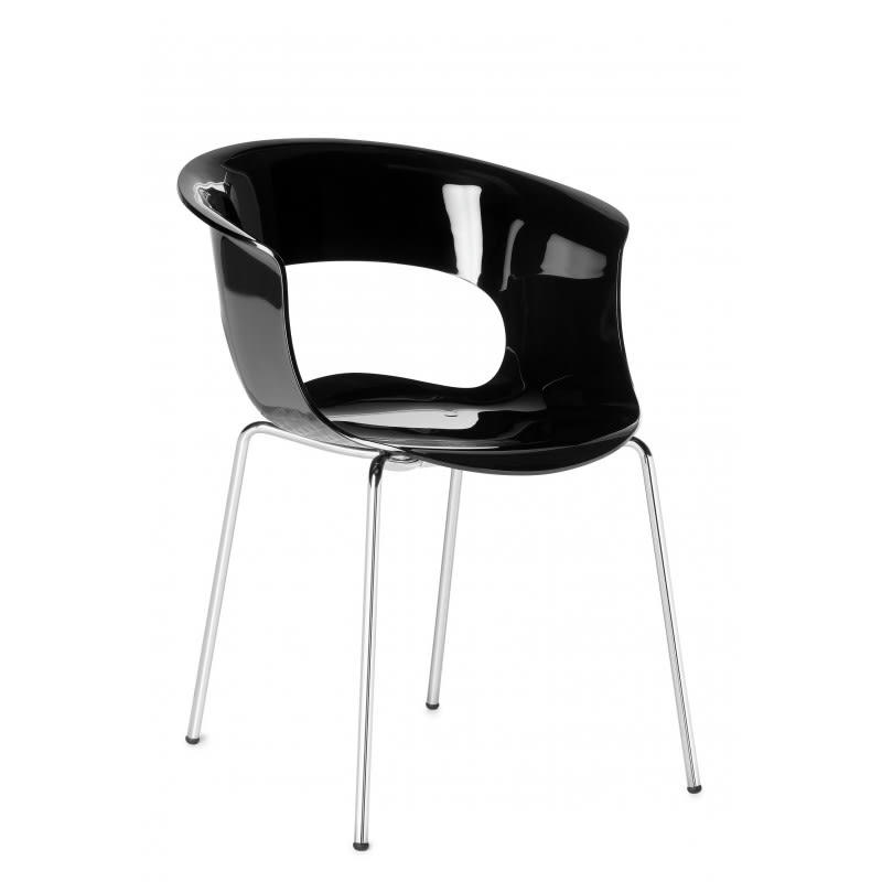 MISS B - Chaise design en plastique noir