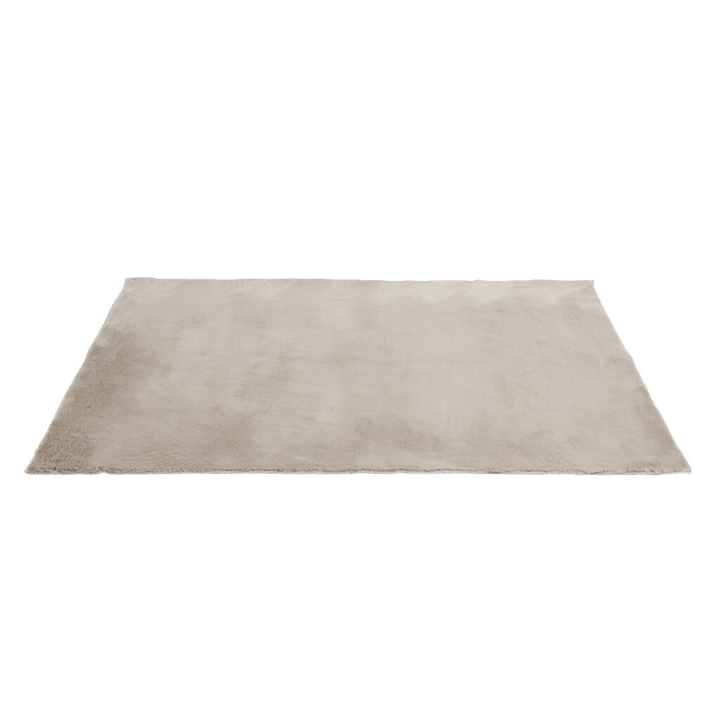 Tapis fausse fourrure marron taupe 90x130cm