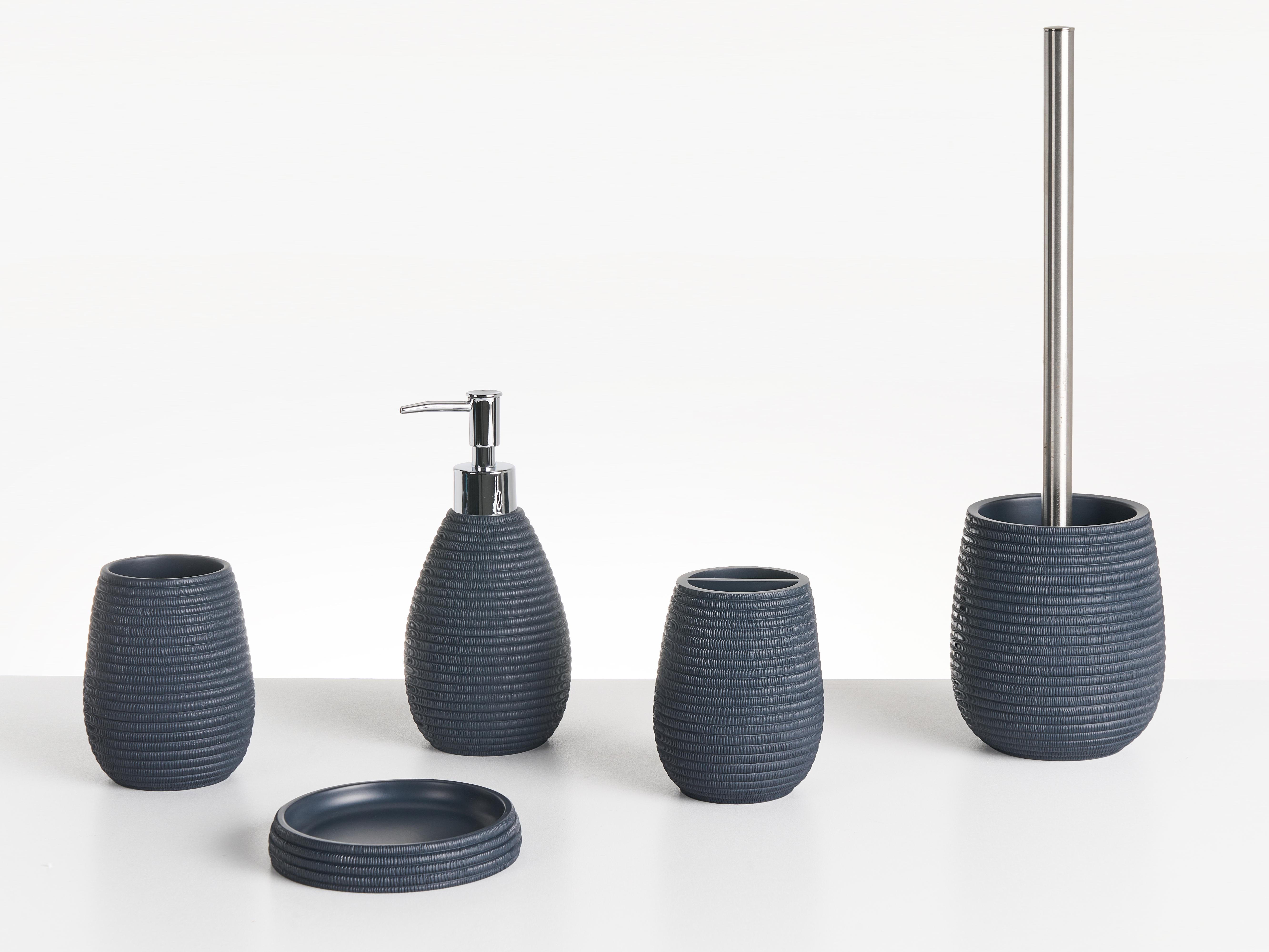 5-Piece Bathroom Accessories Set QUILCA Dark Blue