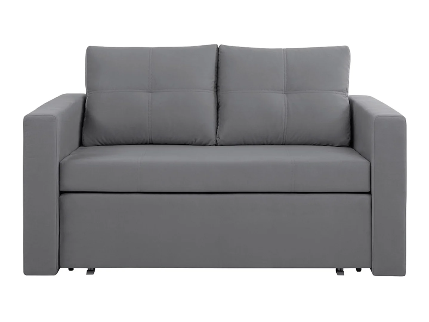 Sofa dwuosobowa Bunio III rozkładana z pojemnikiem szara