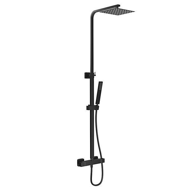Colonne de douche avec mitigeur thermostatique LOMAZOO Kyoto noir