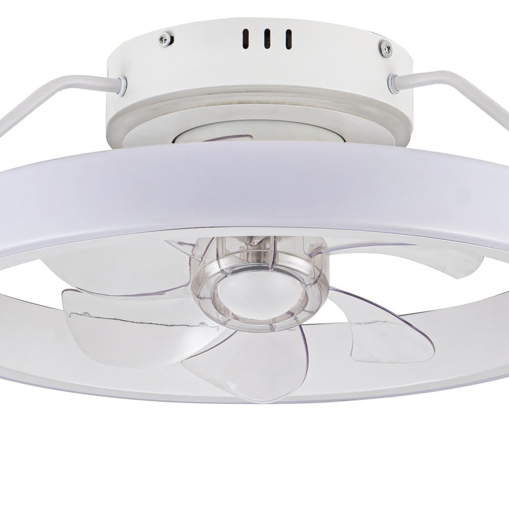 CristalRecord Plafondventilator Dinirot Ø 50 cm wit