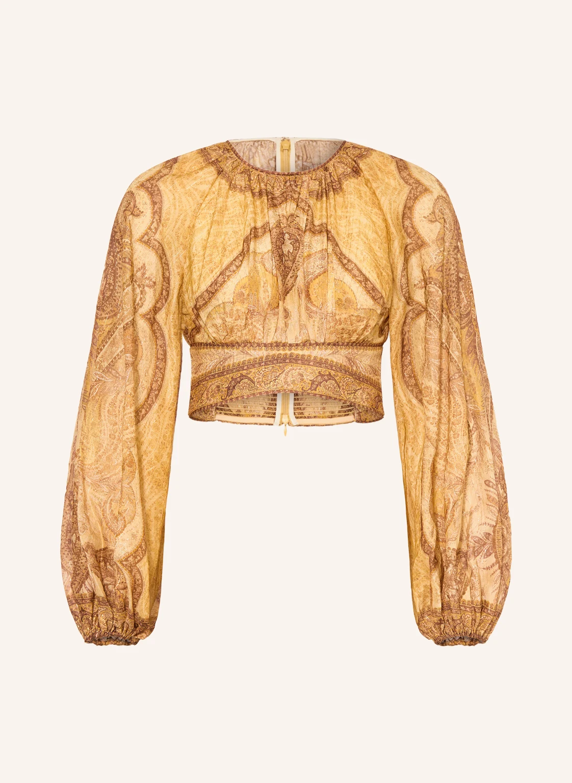 ZIMMERMANN Cropped-Blusenshirt WANDERLUST mit Glitzergarn