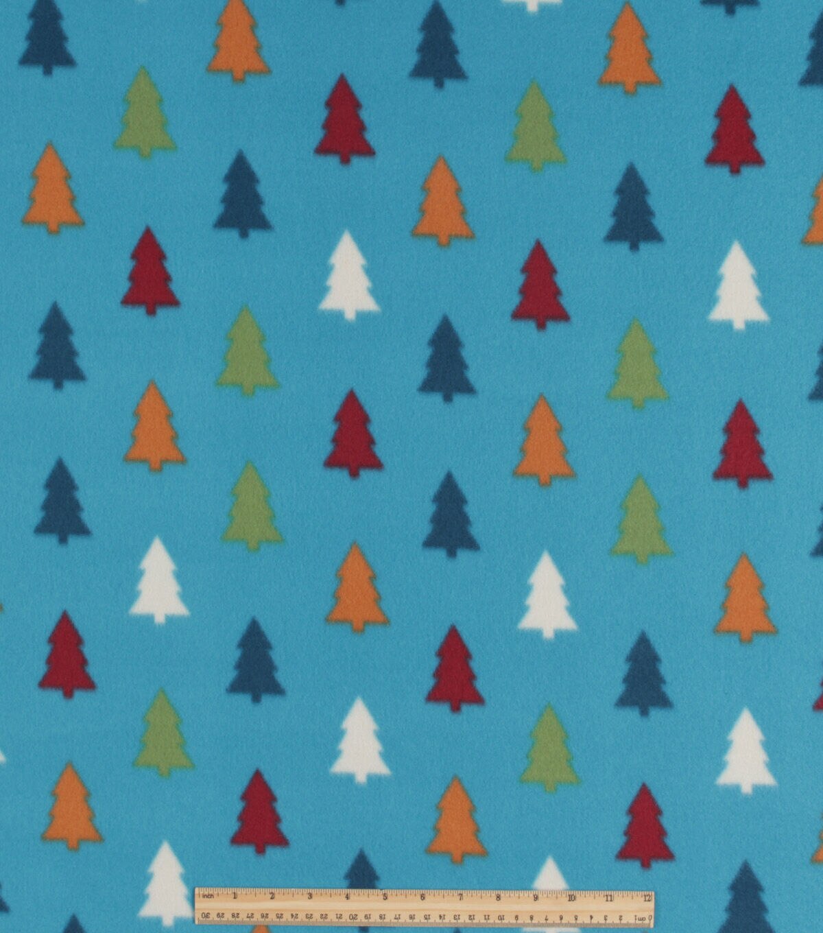 Simple Trees Multi Blizzard Prints Fleece Fabric