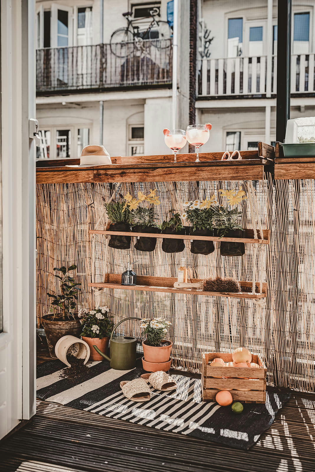 BALKONBAR - Jardin suspendu pour bar de balcon en pin caramel