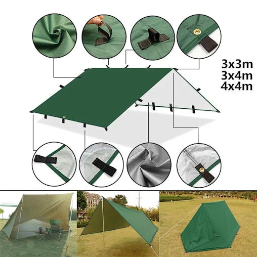 NNEOBA Waterproof Camping Tent Tarp Sun Shade Awning