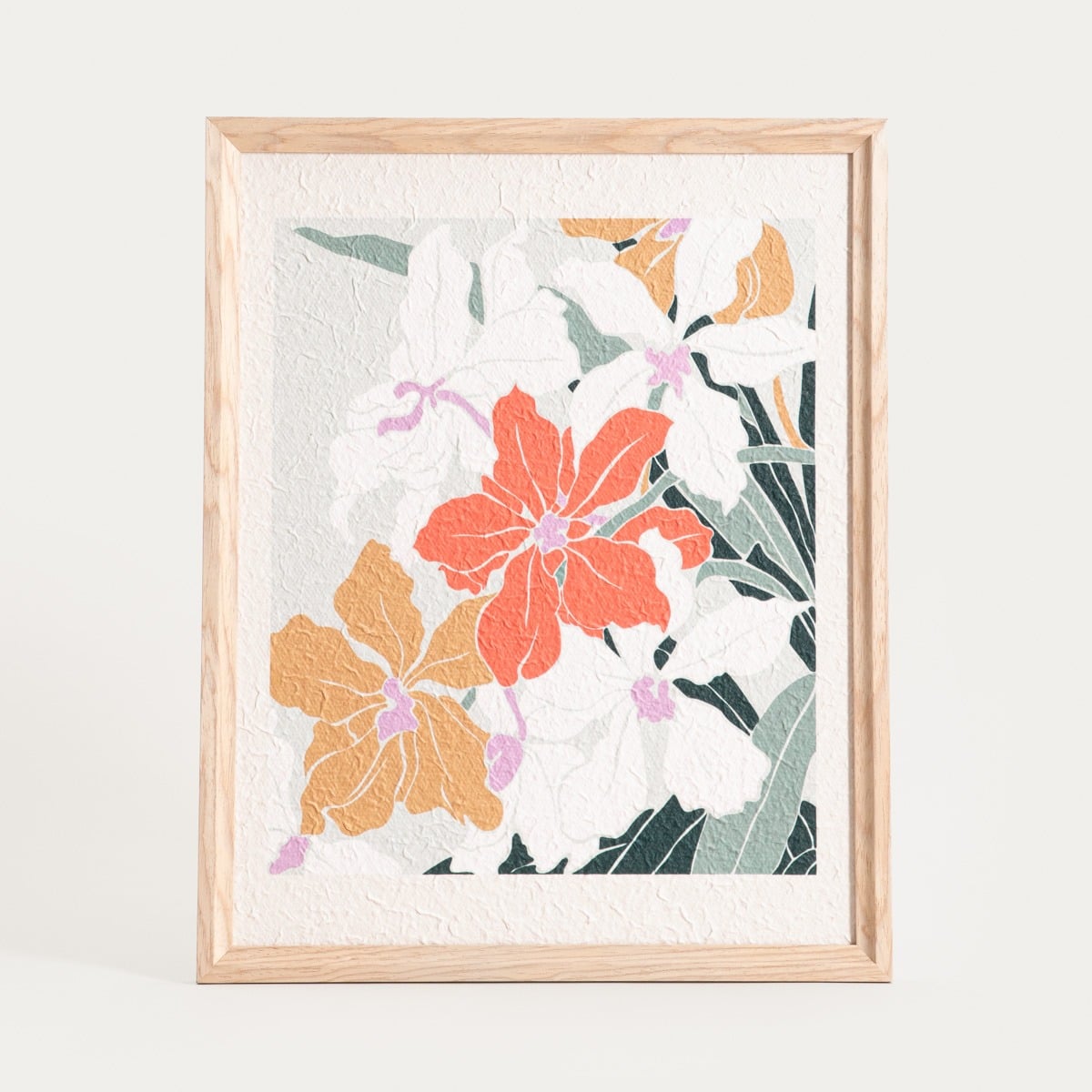 Obraz SAARO z kwiatami hibiskusa 40x50x2cm