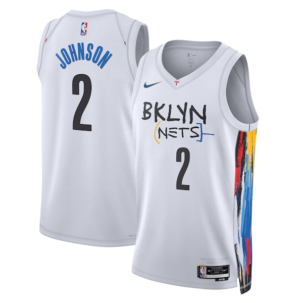 Cameron Johnson Brooklyn Nets Nike City Edition Swingman Jersey - White