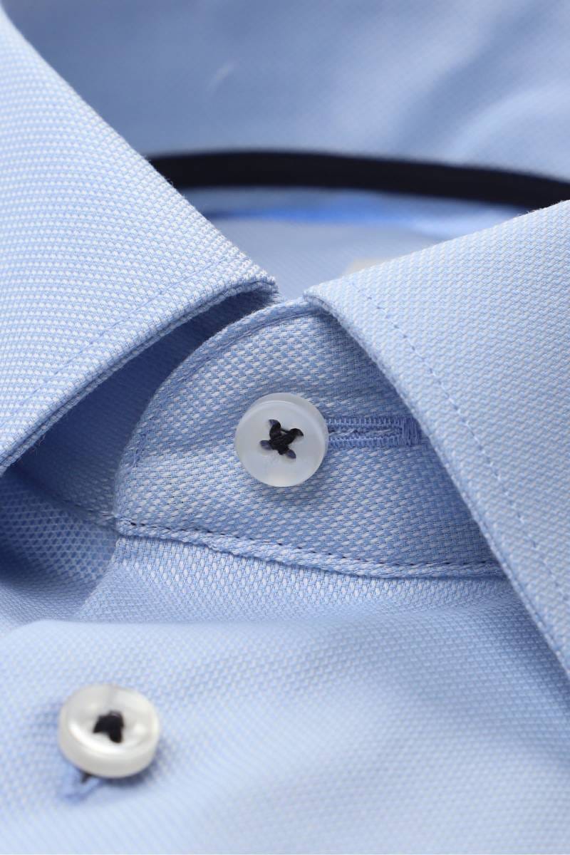 ETERNA Modern Fit Hemd mittelblau, Strukturiert