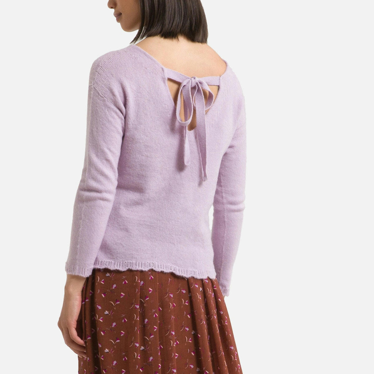 Pull col V en fine maille