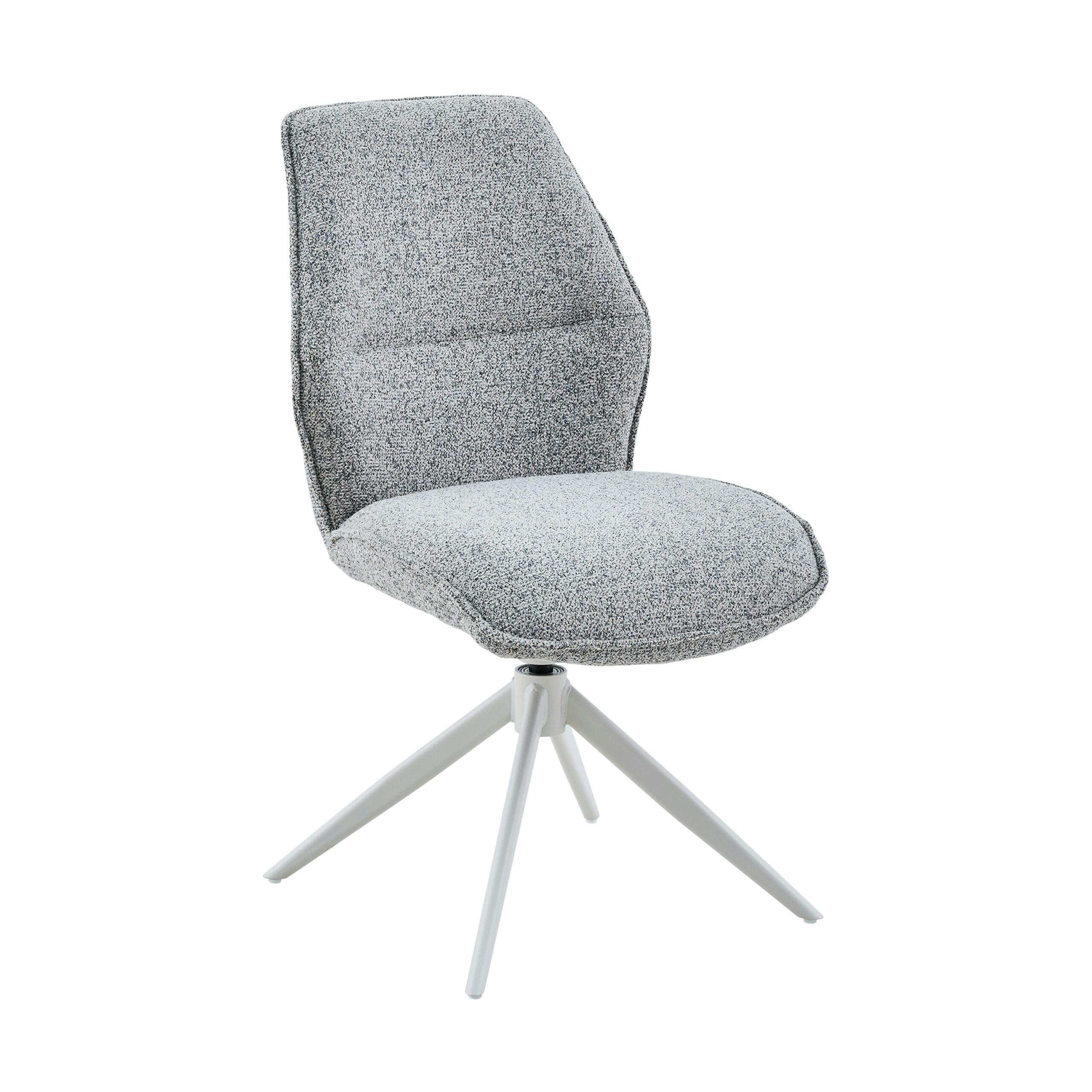Chaise gris chiné pivotante (lot de 2) CORTINA